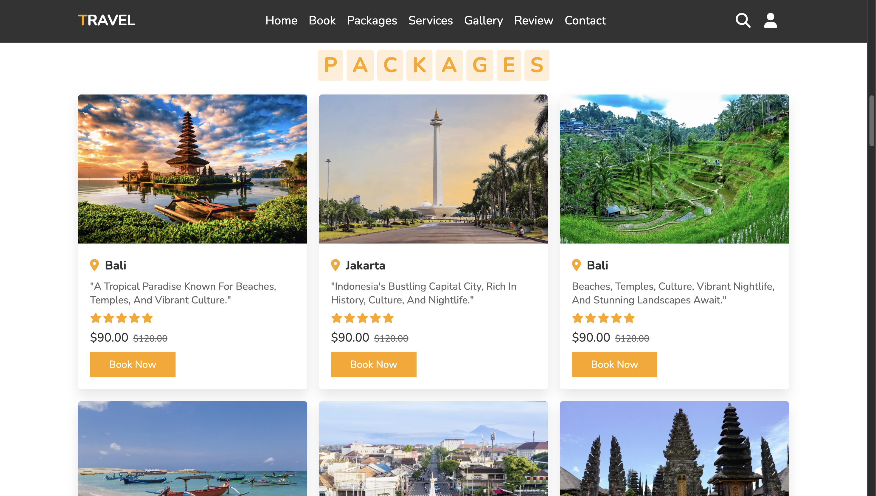 Travel booking website built by Soonlay